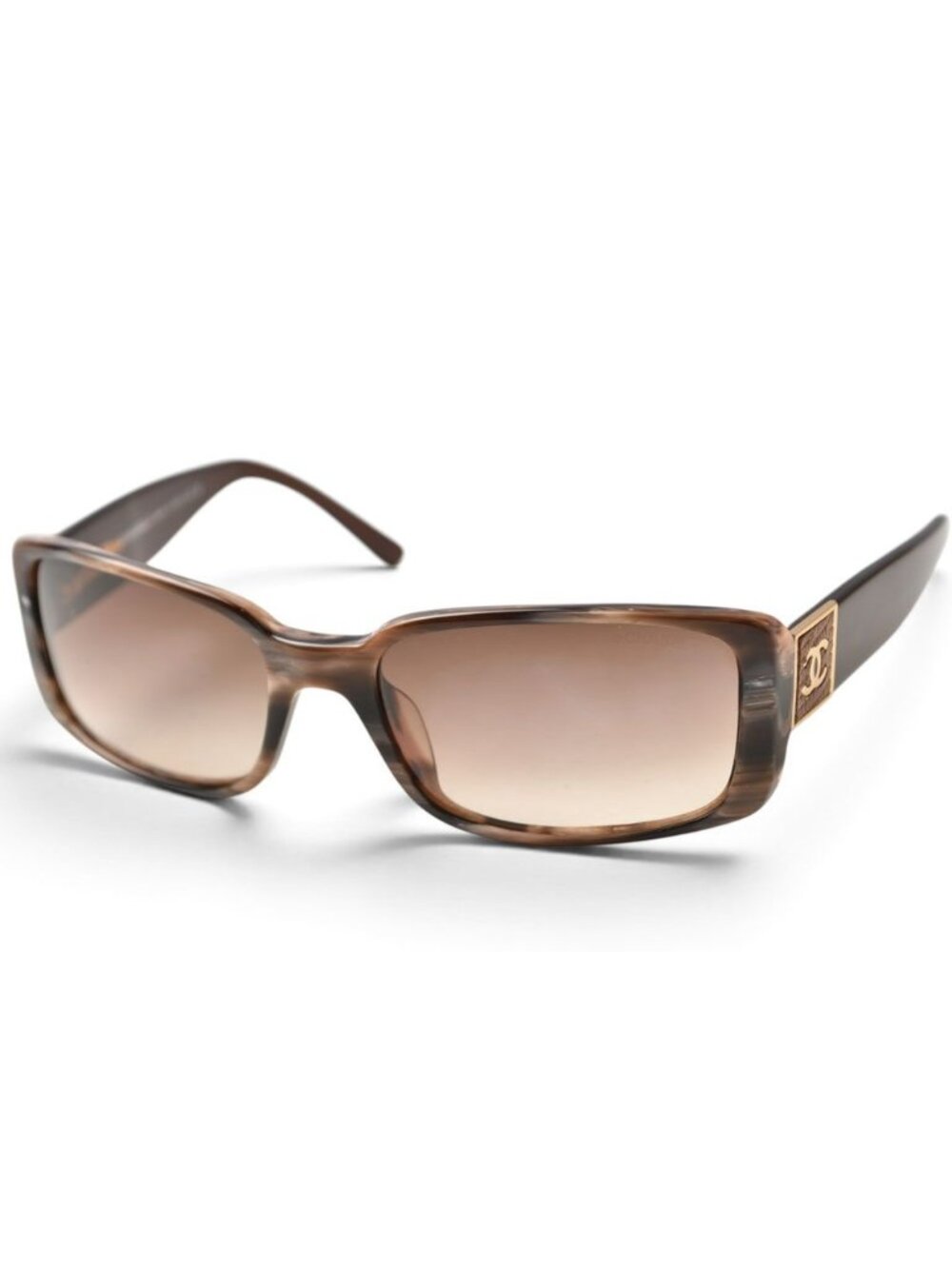 Chanel Sunglasses Eyewear Coco CC Motif Marble Style Brown Gradient